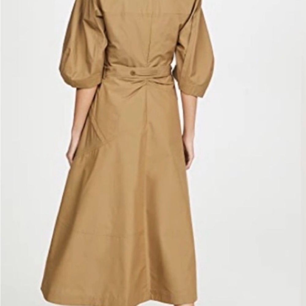 3.1 Phillip Lim Olive/Brown balloon sleeve dress - Picture 4 of 7